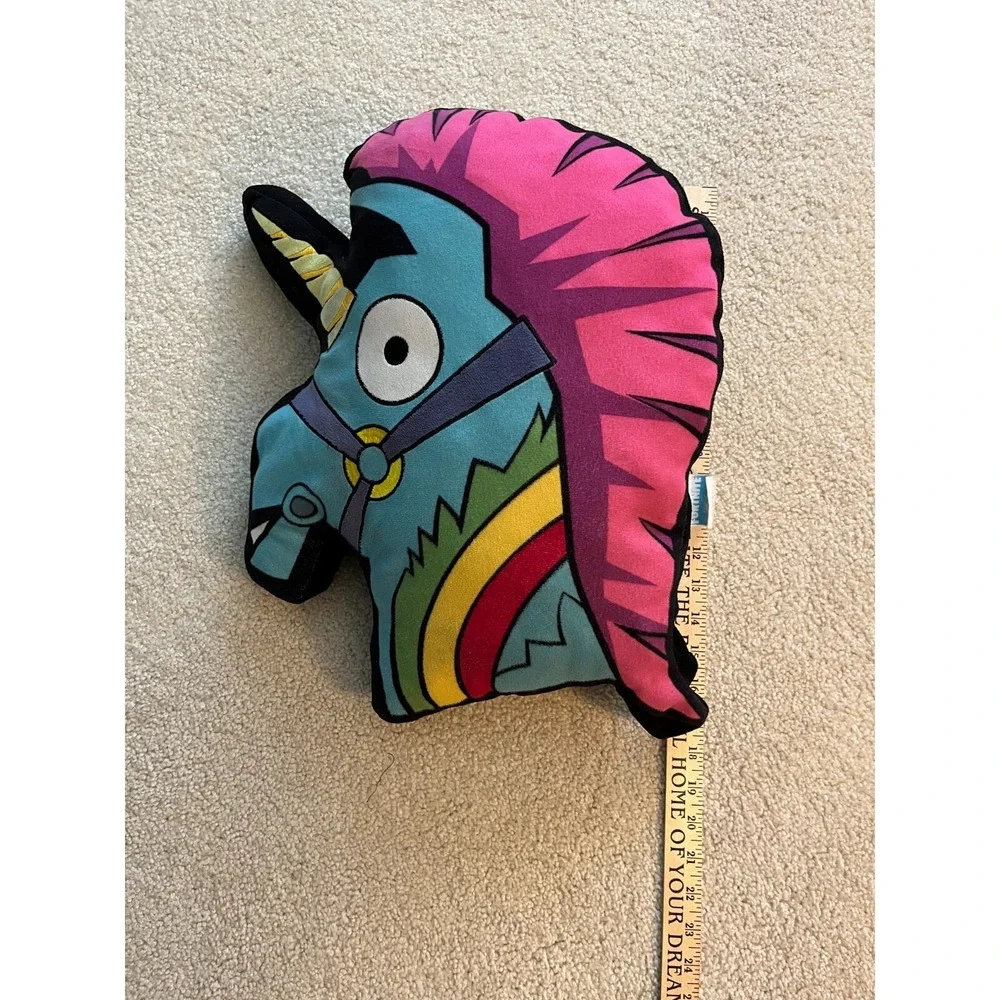 Fortnite Unicorn Plush Pillow - Llama Brite Rainbow Cushion‎ Epic Games 12